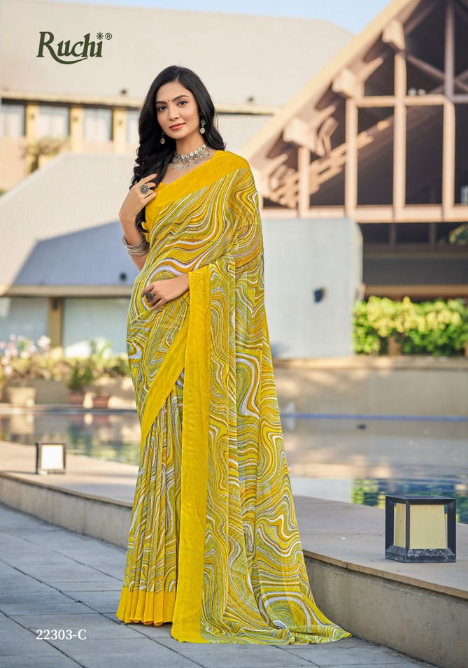 Star By Ruchi Chiffon 98 Daily Wear Sarees Catalog